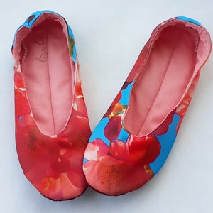 Bailarinas brillantes flores de manzana Personalízate zapatos Bombas de ballet hechas a mano Zapatos brillantes Zapatos hechos a pedido Tamaño grande disponible