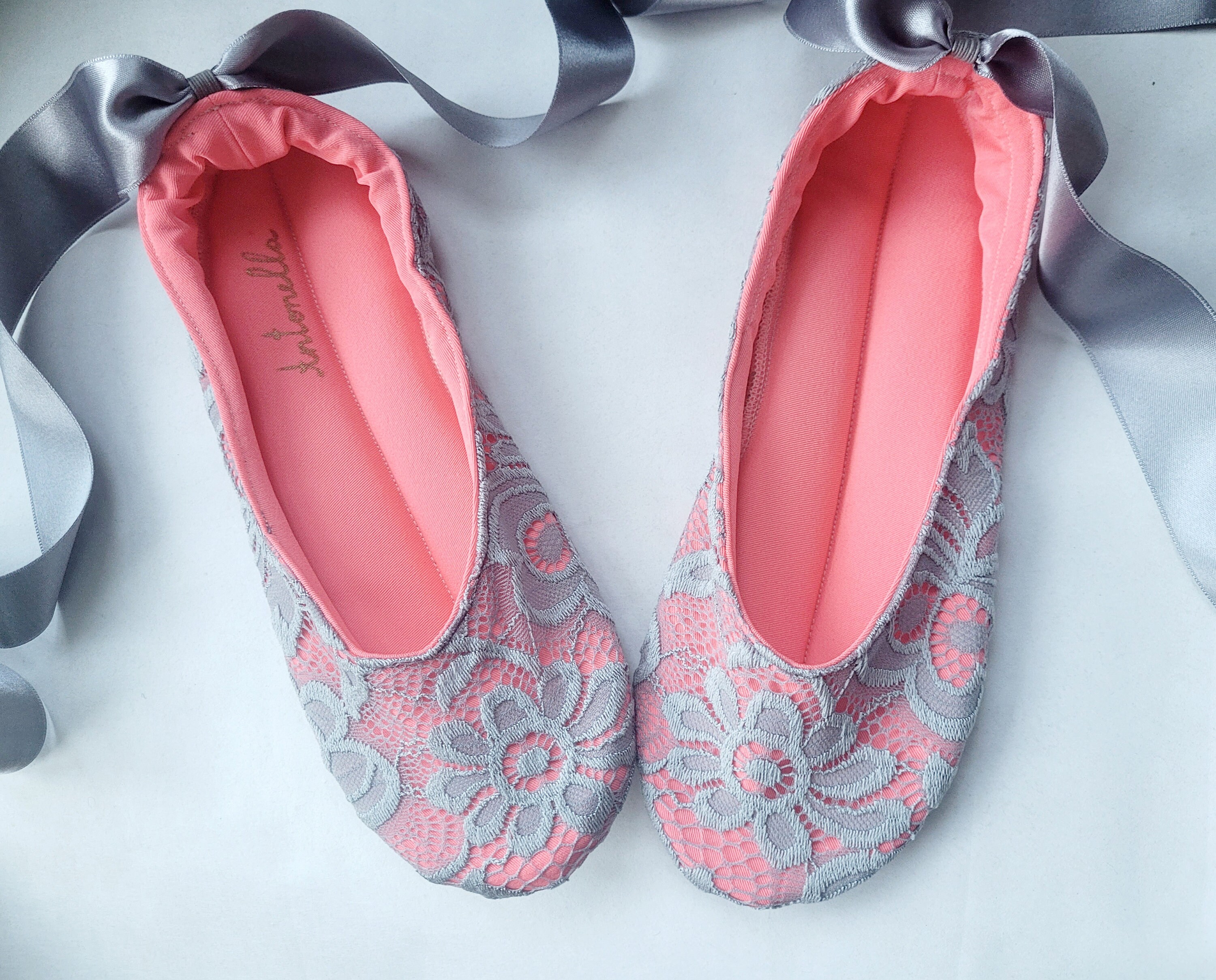 Peach shop ballet flats