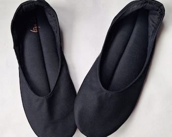 Handmade Black Tulle Ballet Flats