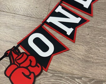 Boxing Party Boxing Party Theme Boxing High Chair Banner Little Boxer Party Decorations Boxing Party Supplies UFC Birthday Boxing Gloves