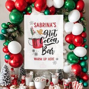 Hot Cocoa Bar Sign Hot Chocolate Bar Sign Personalized Hot Cocoa Sign Hot Chocolate Bar Cart