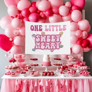 Valentine Backdrop My Little Sweetheart Valentine Reveal Backdrop Valentine Photo Prop Valentine Photo Backdrop Candy Hearts