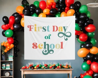 First Day Of School Tapestry Back To School First Day Of School Banner Classroom Banner First Day Of School Sign School Photo Prop