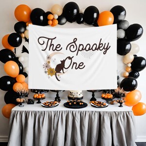 The Spooky One Banner Boho Halloween Halloween Birthday Decorations Halloween First Birthday One Banner Spooky One Birthday