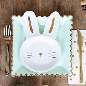 Some Bunny Is Two Bunny Disposable Plates Some Bunny Loves You Easter Table Decor Some Bunny Is Turning One Spring Easter  Woodland Party