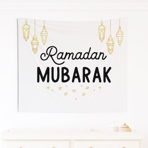 Ramadan Mubarak Sign Ramadan Banner Ramadan Decoration Ramadan Decor Islamic Home Decor Ramadan Gifts