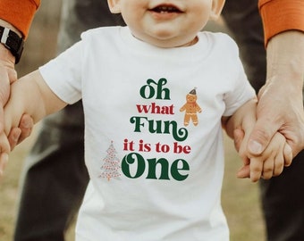 Fun To Be One Birthday Shirt One Year Old Birthday Shirt Girls First Birthday Girls Christmas Birthday Oh What Fun Winter Onederland Girl