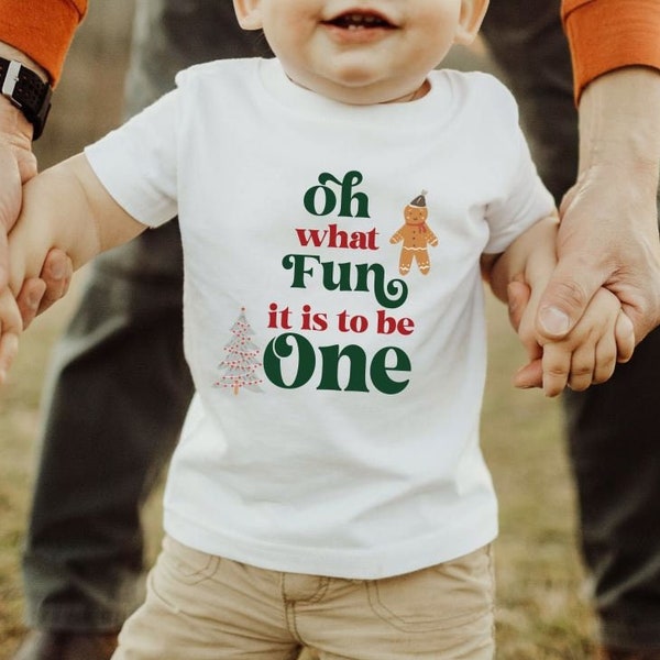 Fun To Be One Birthday Shirt One Year Old Birthday Shirt Girls First Birthday Girls Christmas Birthday Oh What Fun Winter Onederland Girl