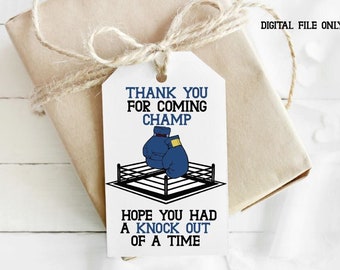 Boxing Gift Tags Boxing Gifts Boxing Gloves UFC Birthday Boxing Theme Little Boxer Boxing Theme Party Boxing Decoration For Party