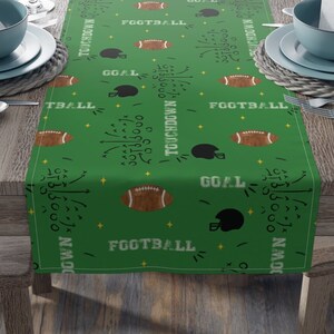 1st Birthday Football Table Runner Football 1st Birthday 1st Birthday Football Theme First Year Down Football First Year Down Birthday