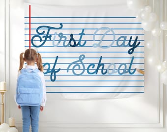First Day Of School Tapestry Back To School First Day Of School Banner Classroom Banner First Day Of School Sign School Photo Prop