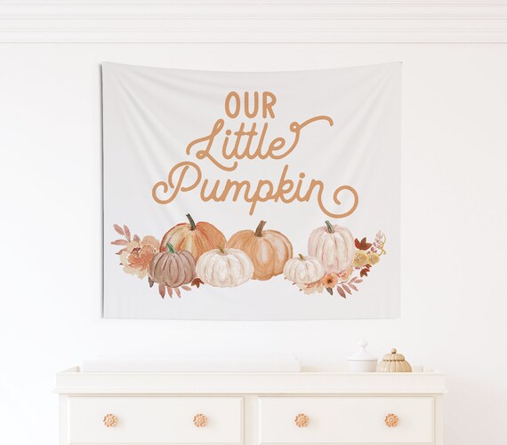 Little Pumpkin Pumpkin Birthday Pumpkin Baby Shower Little Pumpkin Decor Our Little Pumpkin Pumpkin Party Pumpkin Reveal Pumpkin Banner Il_570xn