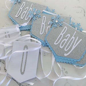 Baby Its Cold Outside Sign Winter Baby Shower Winter Onederland Boy Baby Shower Decoration Baby Shower Banner Snowflake Banner Snowflake image 5