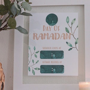 Ramadan Printable, Iftar/Suhoor Time, Ramadan Home Decor, Ramadan, Iftar Sign, Ramadan Countdown