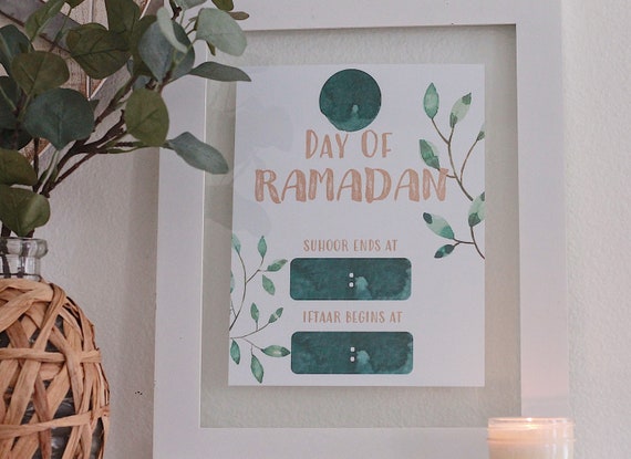 Ramadan Printable, Iftar/Suhoor Time, Ramadan Home Decor, Ramadan, Iftar Sign, Ramadan Countdown Il_570xn