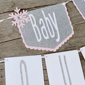 Baby Its Cold Outside Sign Winter Baby Shower Winter Onederland Boy Baby Shower Decoration Baby Shower Banner Snowflake Banner Snowflake image 2