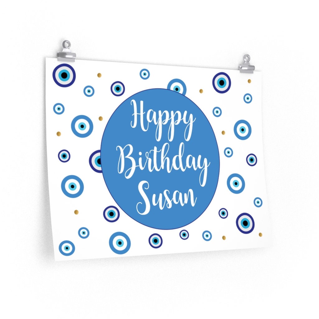 Evil Eye Birthday Decorations Evil Eye Wall Decor Happy Etsy