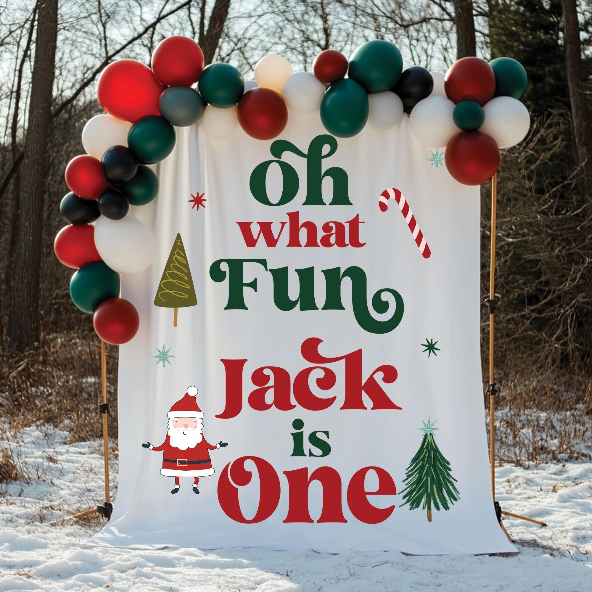 Oh What Fun It Is To Be One Winter Onederland Girl One Year Old Oh What Fun Tapestry Banner Oh What Fun Christmas