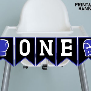 Boxing Party Boxing Party Theme Boxing High Chair Banner Little Boxer Party Decorations Boxing Party Supplies UFC Birthday Boxing Gloves