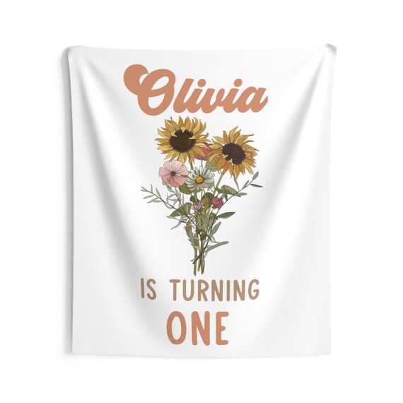 Wildflower Birthday Backdrop 1st Birthday Wildflower Banner Wild Flower Birthday Summer Birthday Floral Birthday First Birthday Il_570xn