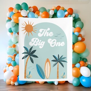 Surfing Birthday Surfer Birthday The Big One Wave 1st birthday Party Theme Ideas The Big One Surf  Surfboard 1st Birthday Wave and Beach