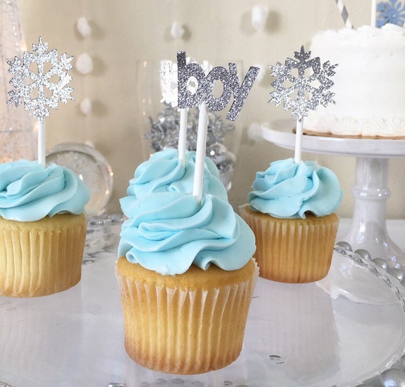 Winter Baby Shower Winter Wonderland Cupcake Toppers Winter Onederland Baby Its Cold Outside Baby Shower, Winter Party Decorations Snowflake Il_570xn