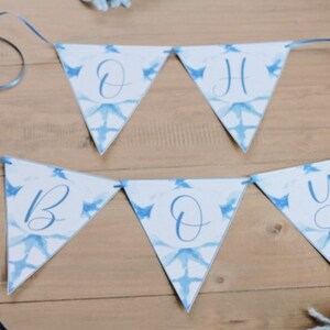 DOWNLOAD IMMEDIATO - Oh Boy Banner Shibori Baby Shower Indigo Tie Dye Boho Boy Baby Shower Shibori Tie Dye Pennant Banner Tie Dye Banner