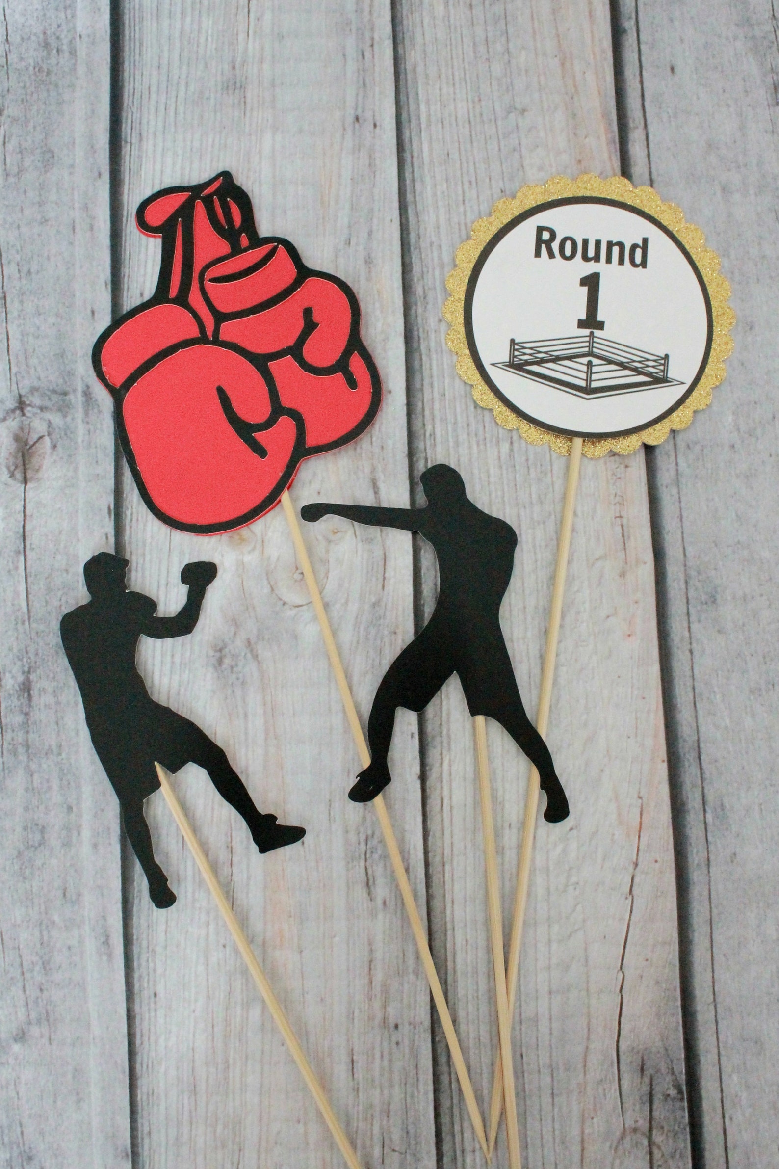 3 Prop Piece SetBoxing Party Boxer Boxing Party Centerpieces Etsy