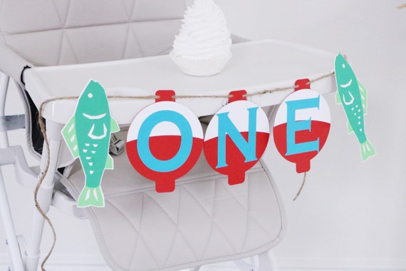 Fishing High Chair Banner Highchair Banner Fishing Birthday O Fishally One Ofishally One Banner Fish Garland HighChair Garland The Big One Il_570xn
