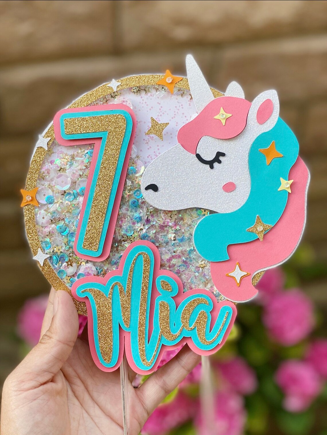 Unicorn Cake Toppers Unicorn Cake Topper Number Cake Topper Etsy