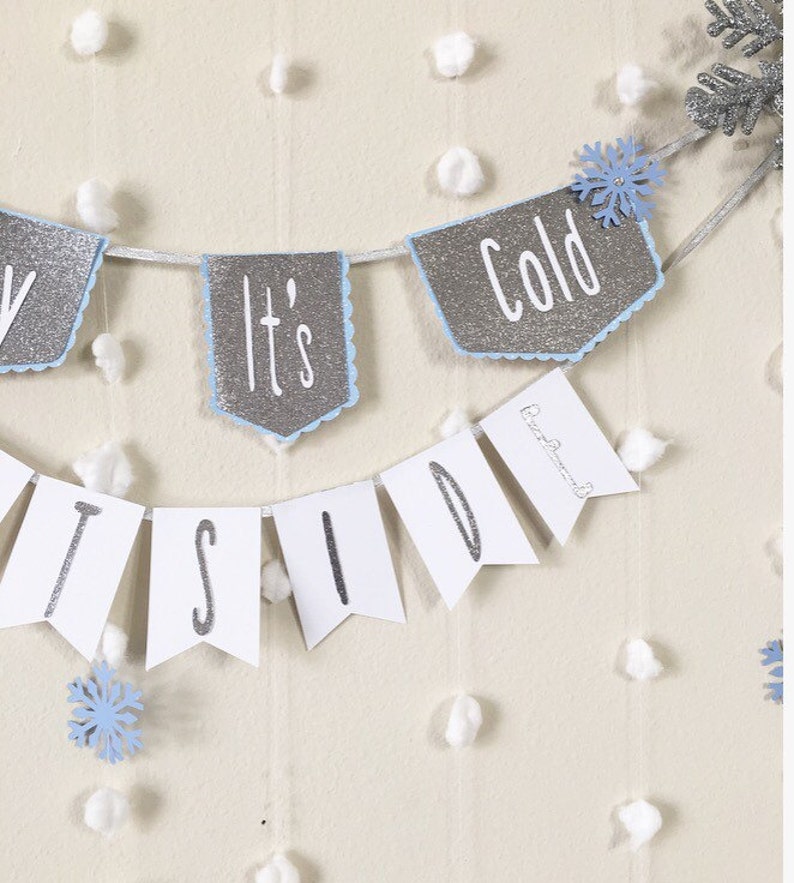Baby its cold outside banner fall baby shower winter baby shower winter onederland baby shower decoration boy baby shower decoration