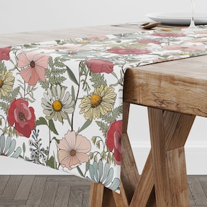 Wildflower Table Runner Wild Flower Party Decor Wildflower Birthday Shes A Wildflower Wild Flower Birthday Wildflower Theme Party