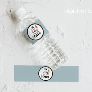 Digitale Datei - Oh was für ein Spaß es ist, eine Wasserflasche Label Winter Onederland Junge ein Jahr alt zu sein Oh was Oh was Spaß Weihnachten