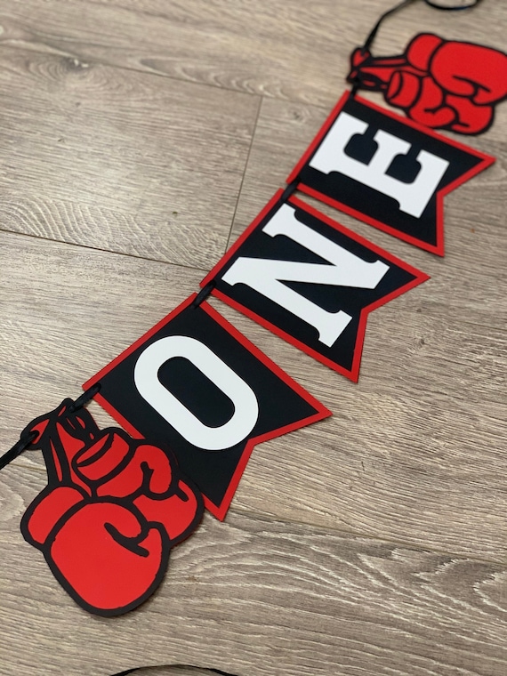 Boxing Party Boxing Party Theme Boxing High Chair Banner Little Boxer Party Decorations Boxing Party Supplies UFC Birthday Boxing Gloves Il_570xn