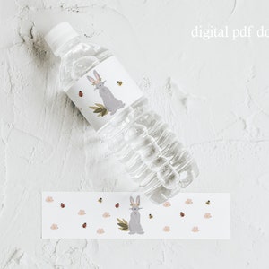 Some Bunny Is Two Bunny Water Bottle labels Some Bunny Is Turning One Boho Bunny Woodland Birthday Cute Bunny Decorations Some Bunny Is One