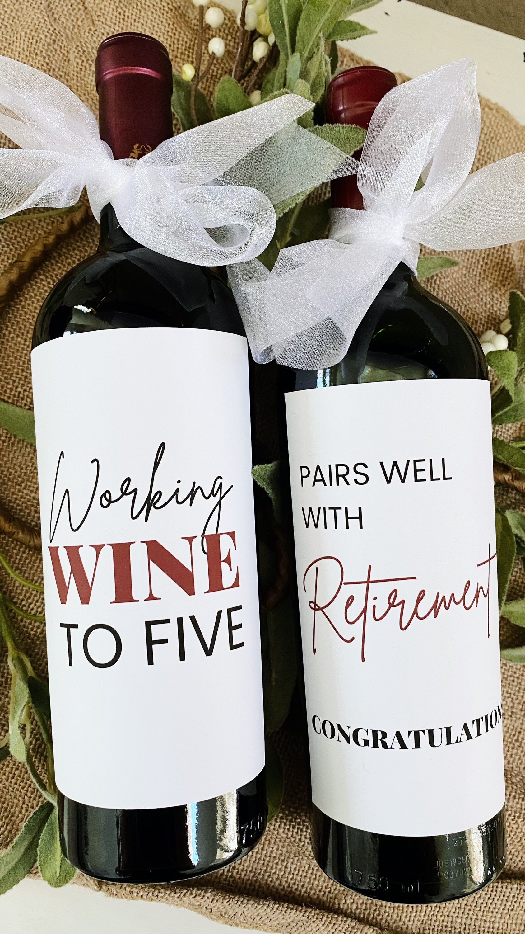 Retirement Wine Label Printable Retirement Gifts Retirement - Etsy