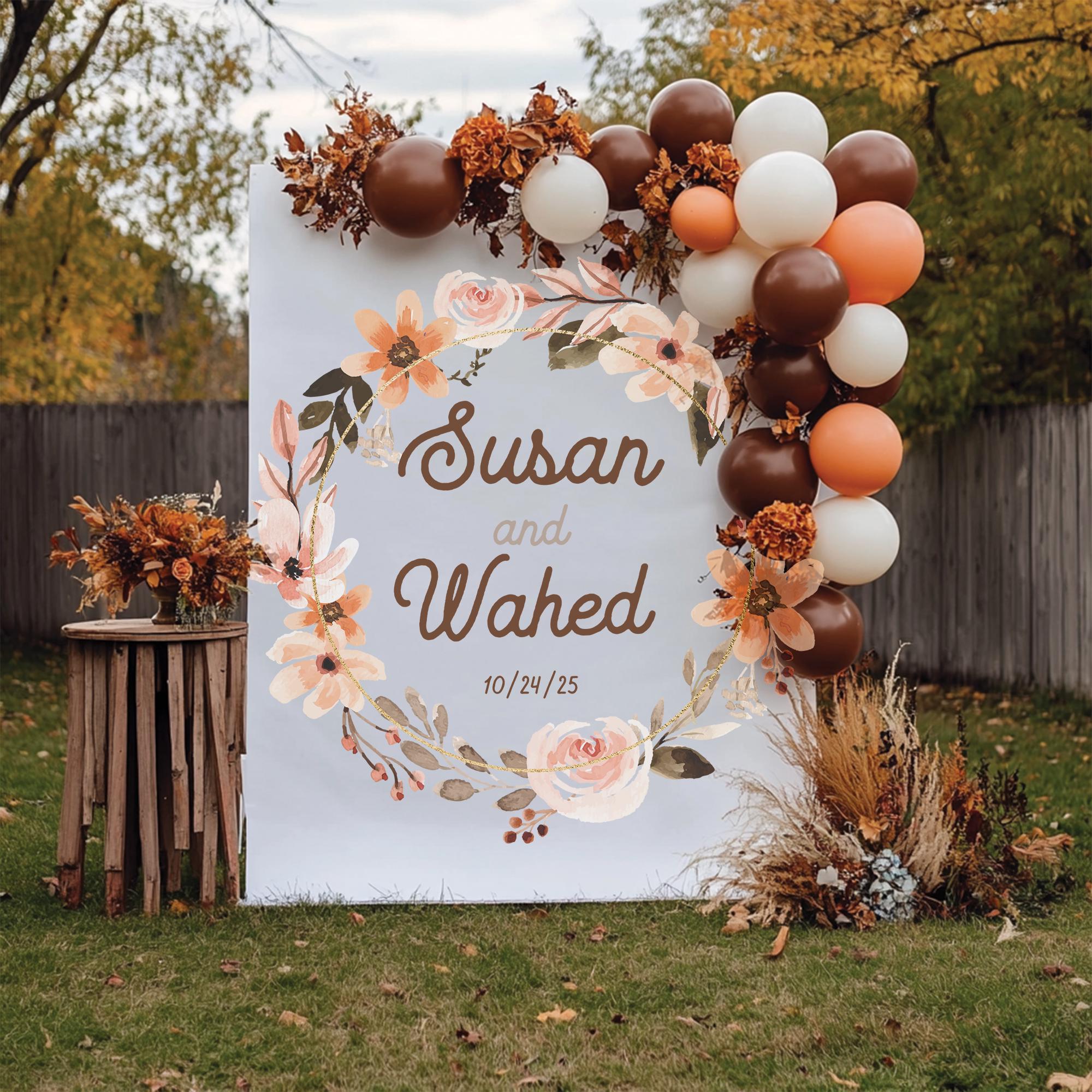 Fondo de boda de otoño Fondo de despedida de soltera personalizado  Decoración floral de boda de otoño Banner de boda personalizado Fondo de  boda de otoño - Etsy México, image size:2000x2000