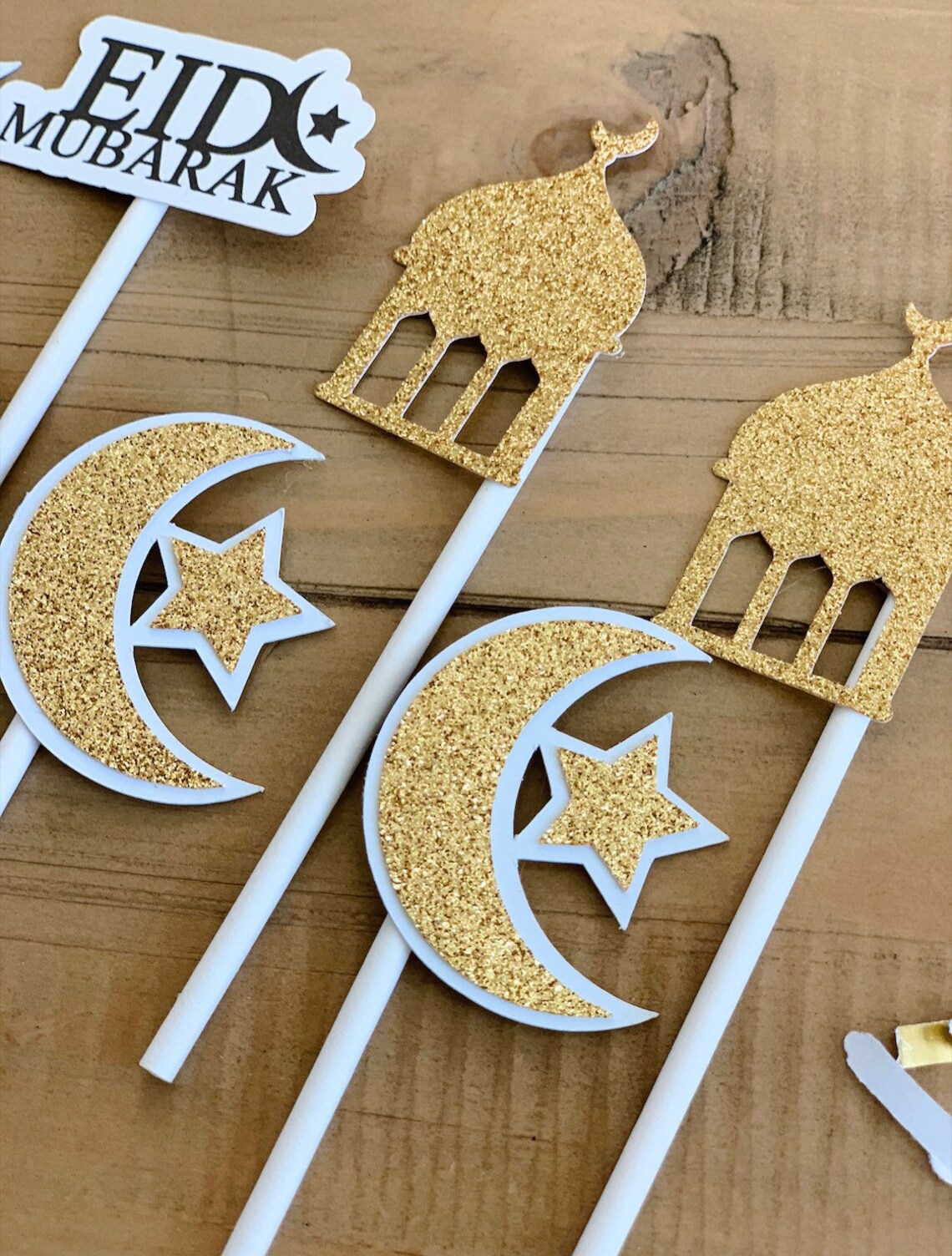 Eid Mubarak Eid Cupcake Toppers Eid Cupcake Eid Toppers Etsy