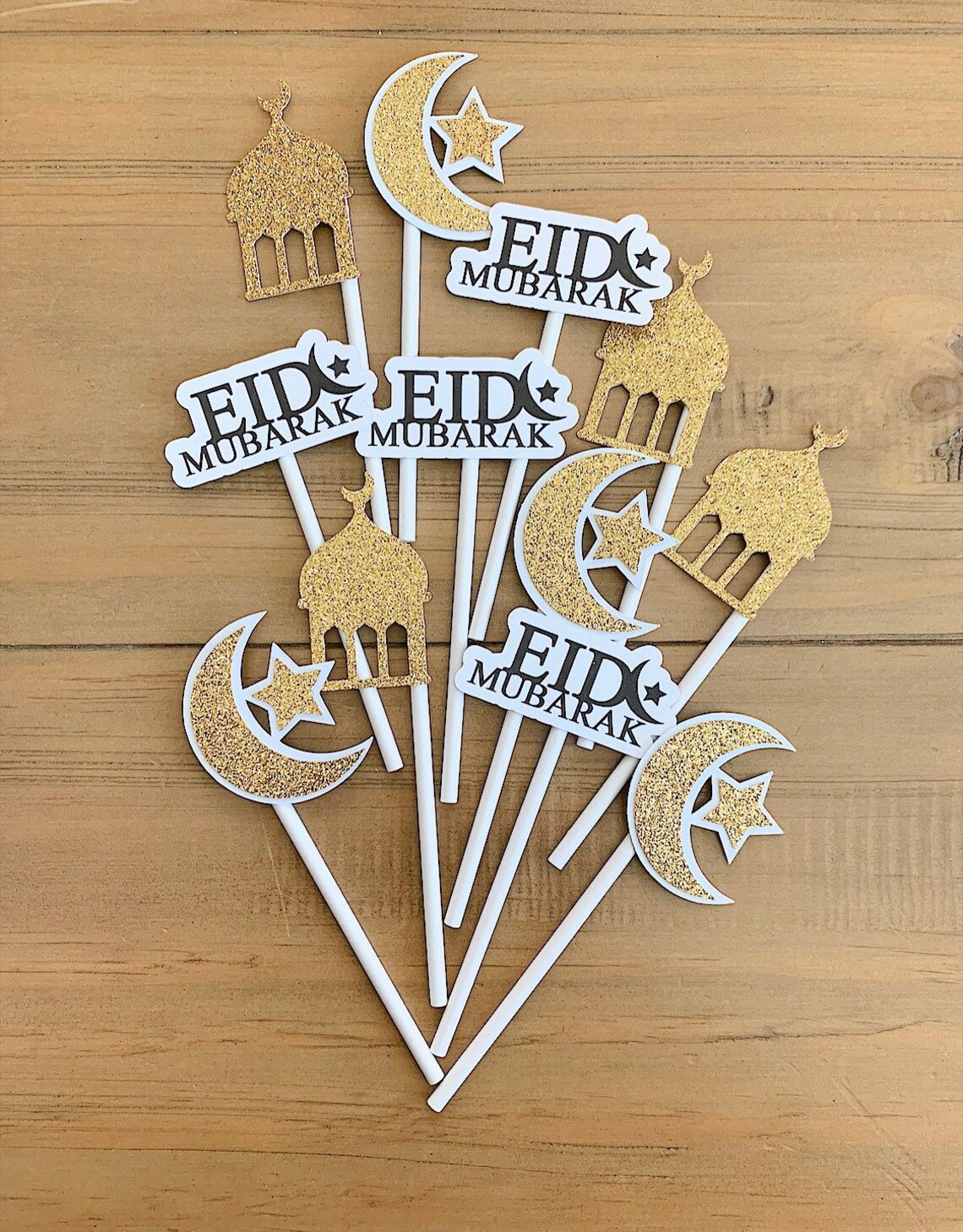 Eid Mubarak Eid Cupcake Toppers Eid Cupcake Eid Toppers | Etsy