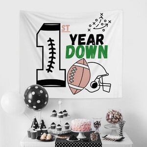 Football Birthday Banner 1st Birthday Football Theme First Birthday Football 1st Birthday Football Birthday Party Pink Football