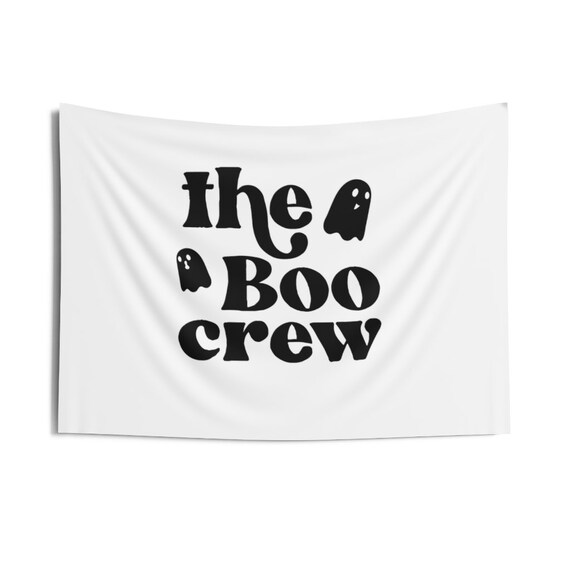 The Boo Crew Tapestry Boo Crew Backdrop Halloween Decor Halloween Photo Props Halloween Photo Booth Halloween Backdrop Il_570xn