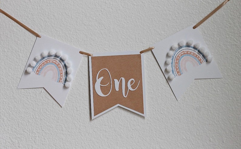 boho rainbow first birthday boho high chair banner rainbow baby banner one high chair banner neutral rainbow boho rainbow banner
