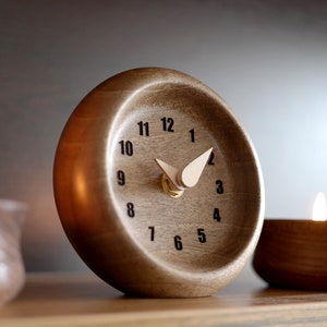 New Home Gift, Clock, Wood Clock, Desk Clock, Working Desk Clock, Table Decor, Retro Clock, Modern Clock, Unique Clocks, Gift Father