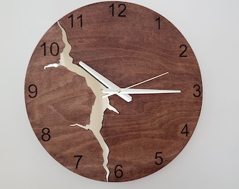 Oversized Wall Clock, Large Wall Clock, Rustik Wall Clock, Boho Wall Clock, Modern Wall Clock, Wooden Wall Clock, Office Wall Decor