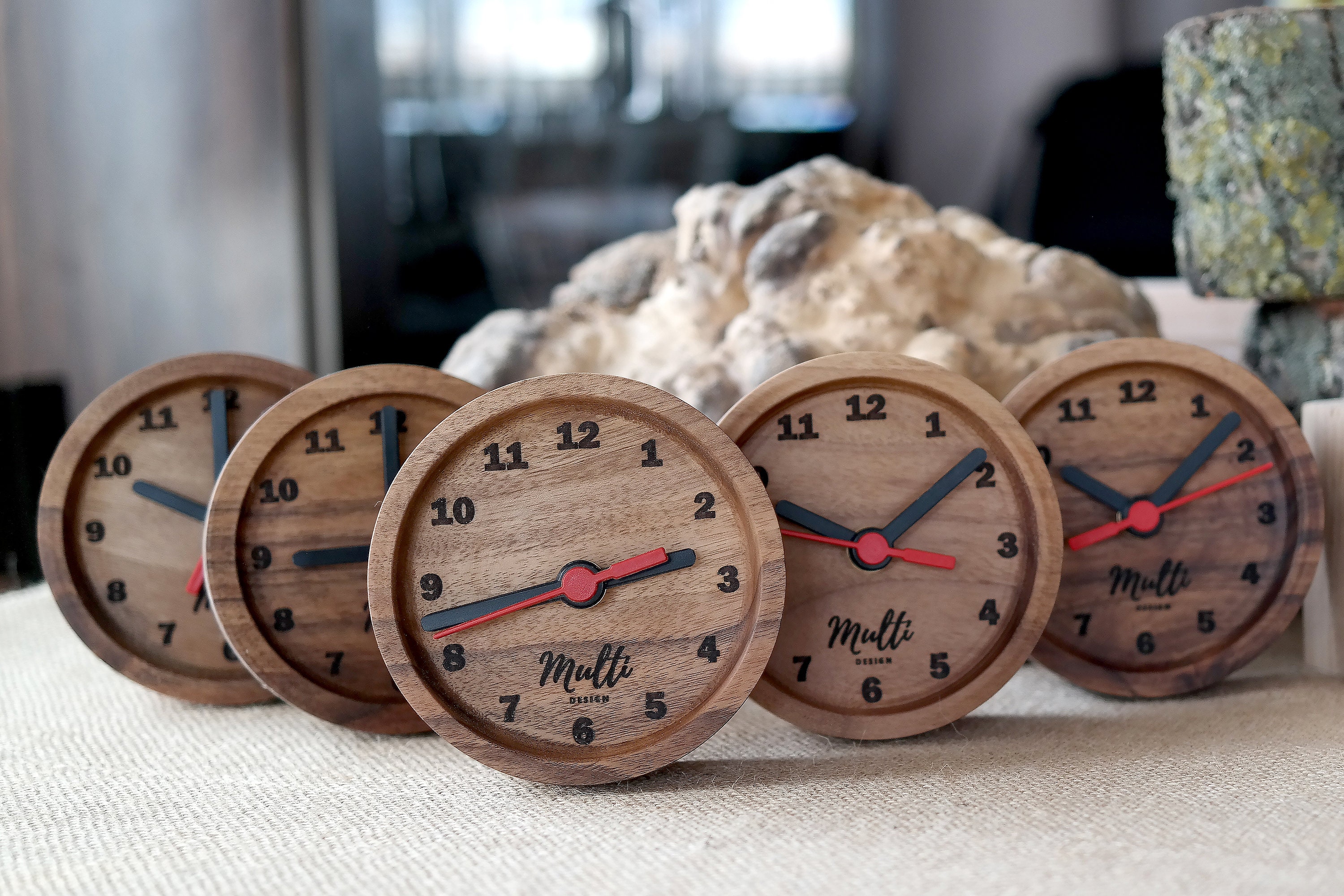 Desk Clock Wood Clock Wood Desk Clock Wood Table Clock Etsy