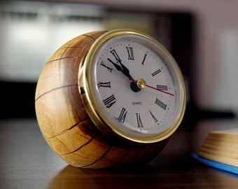 Fireplace clock, Clock, Desk Clock, Resin Wood Desk Clock, Wood Desk Clock, Analog Clock, Epoxy Resin Clock, Desk Clock Analog