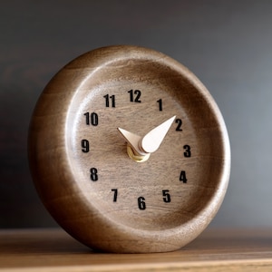 wooden shelf clock