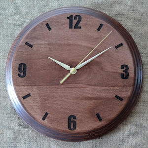 Birch Plywood Wall Clock: Handmade Silent Clock (12 inch)