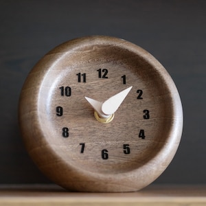 Handcrafted Walnut Wood Table Clock: A Timeless Addition to Your Space image 10