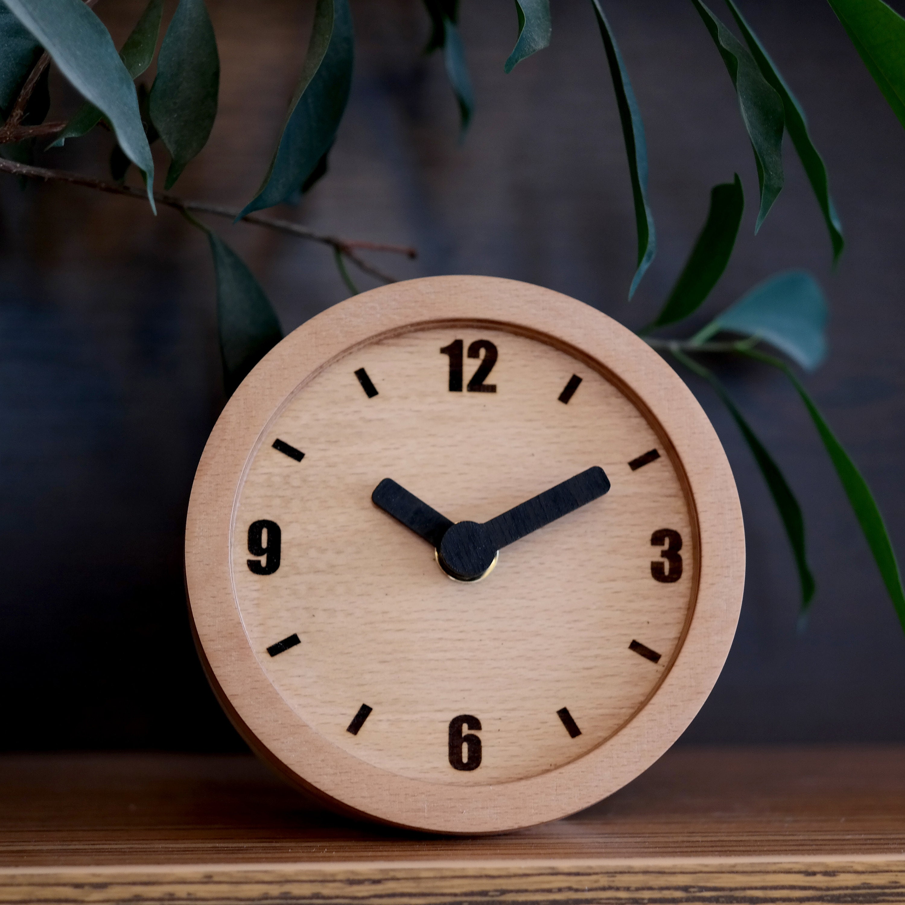 Contemporary Birch Plywood Table Clock Sleek Design for - Etsy